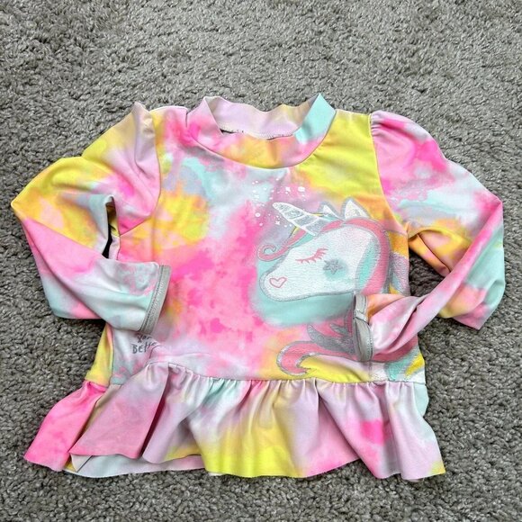 Betsy Johnson Toddler unicorn long sleeve swim top size 4‎ - Picture 1 of 7